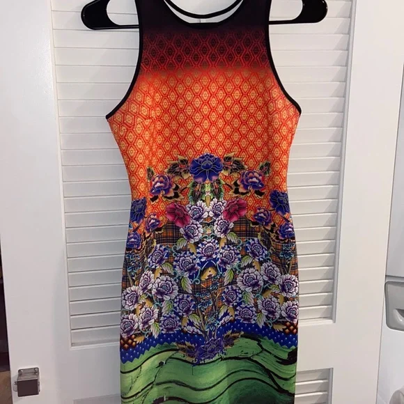 blue dress for baby girl Clover Canyon Printed Dress – Sabrina's Closet main image 0